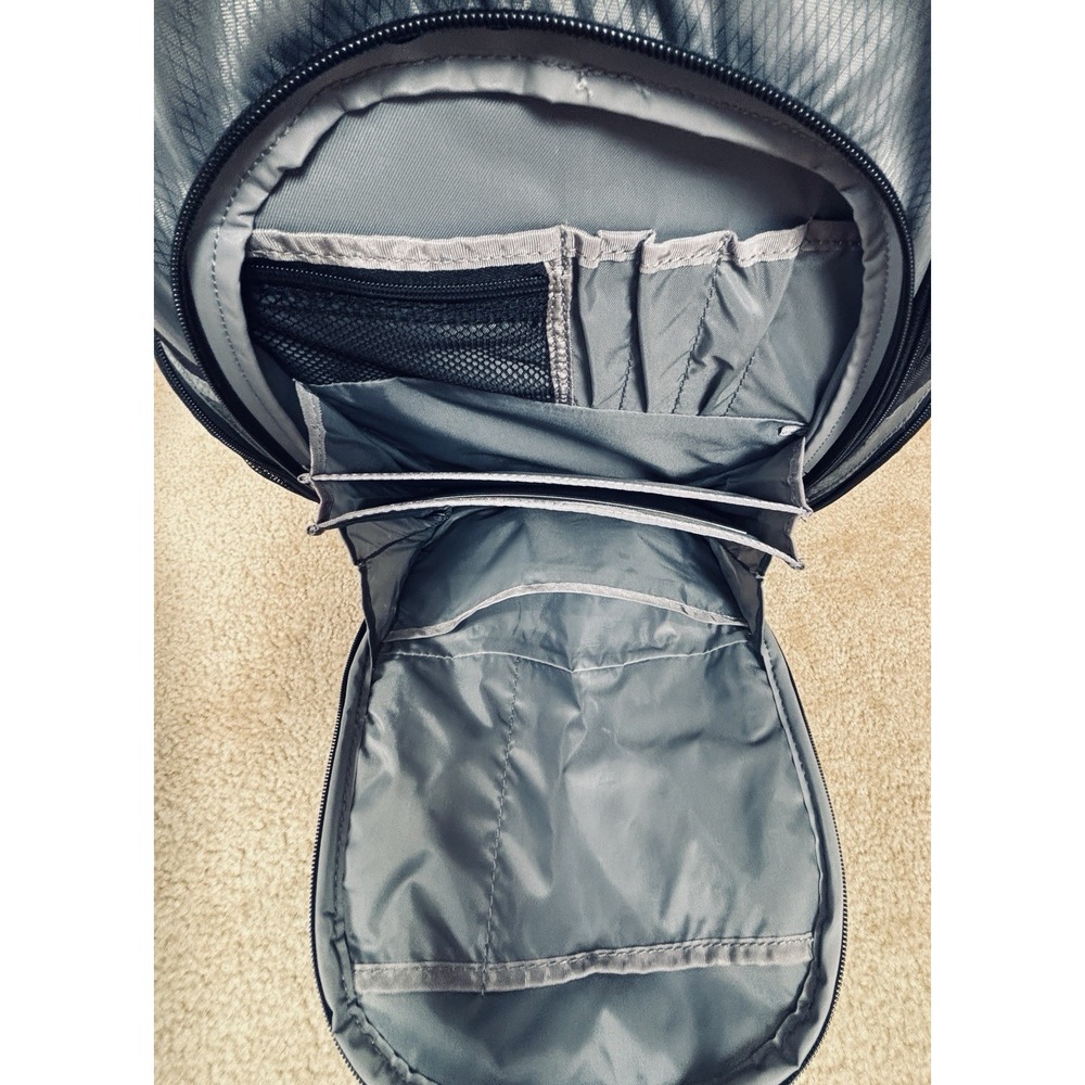 Samsonite Black Gray 17" Sport Backpack 2 Strap Men's Nylon Bag - Picture 12 of 16